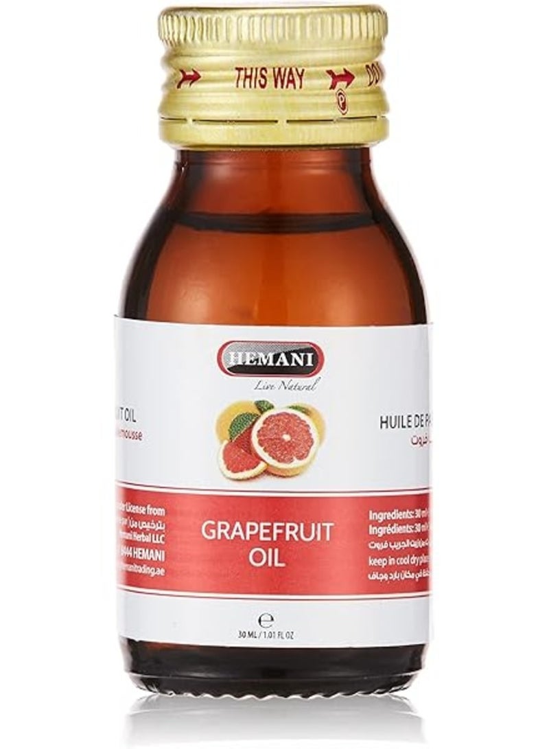 Hemani Grapefruit Oil 30ml | 100% Pure & Natural | Refreshing Essential Oil for Skin Care, Hair & Massage - Image 2