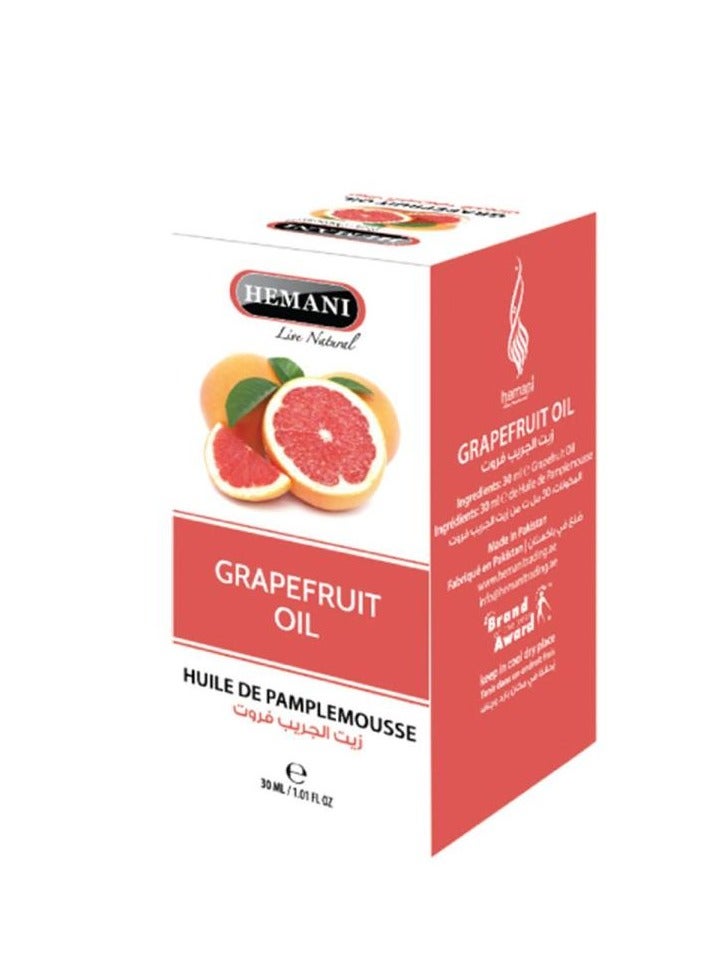 Hemani Grapefruit Oil 30ml | 100% Pure & Natural | Refreshing Essential Oil for Skin Care, Hair & Massage - Image 1