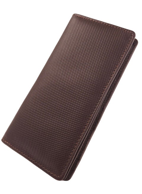 Long Genuine Leather Wallet for Men, Premium Leather Material with Versatile Compartment, Ideal for Traveling & Daily Use, Perfect Gift for Any Occasion- Chocolate