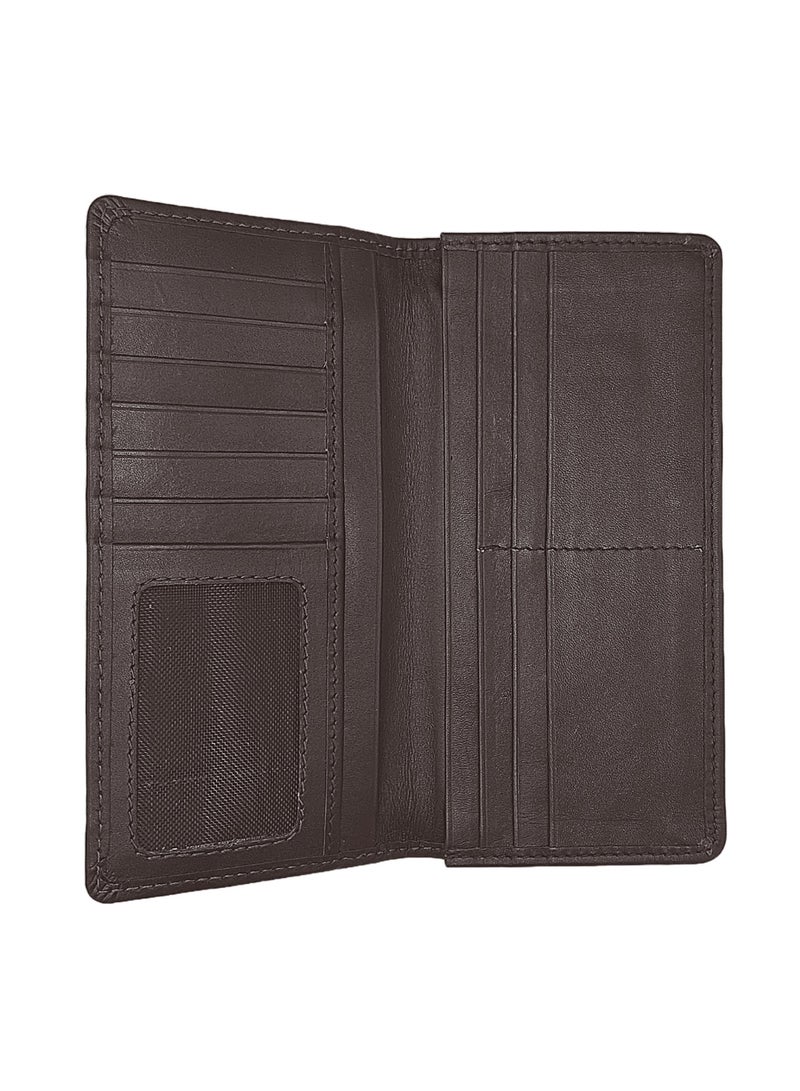 Energize Long Genuine Leather Wallet for Men, Premium Leather Material with Versatile Compartment, Ideal for Traveling & Daily Use, Perfect Gift for Any Occasion- Chocolate - Image 2