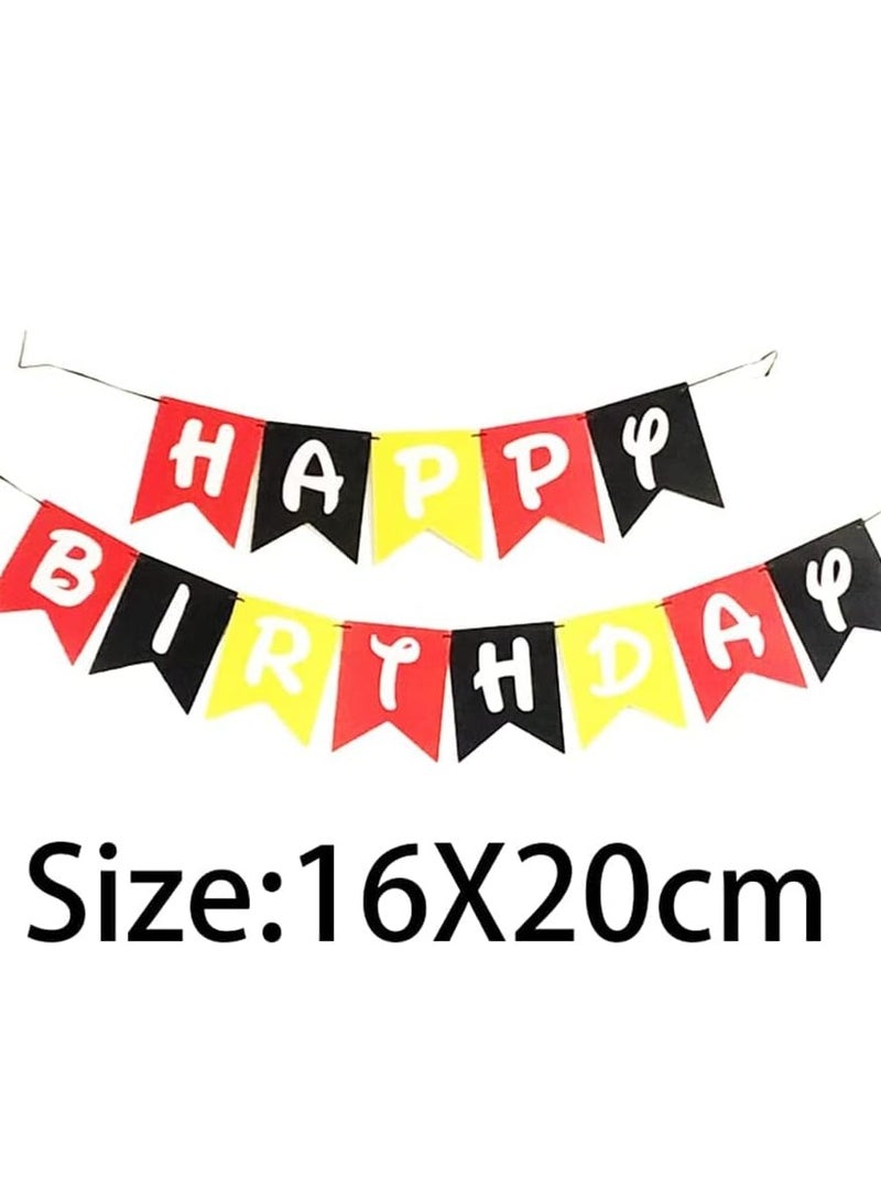 156 Pcs Cartoon Mouse Balloons Arch Garland Kit 18'' 12'' 10'' 5'' Foil Confetti Black Red Yellow White Latex Balloons for Mouse Theme Birthday Party Supplies Baby Shower Birthday Wedding Decoration - Image 3