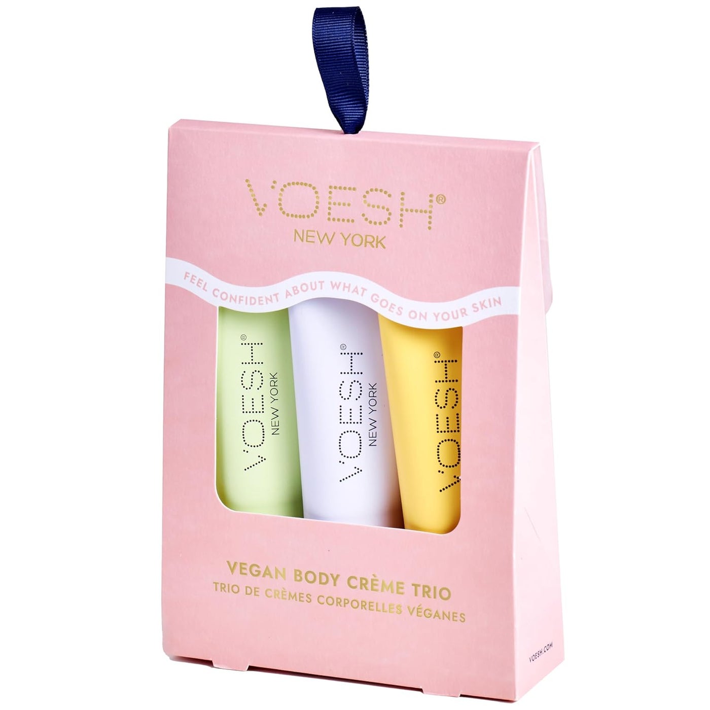 VOESH Vegan Body Creme Trio Moisturizing Skincare Gift Set Avocado Oil Organic Virgin Olive Oil Natural Extracts Green Tea Lavender Tangerine