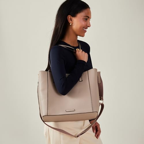Accessorize London Women's Pink Faux Leather Shoulder Bag - Image 3