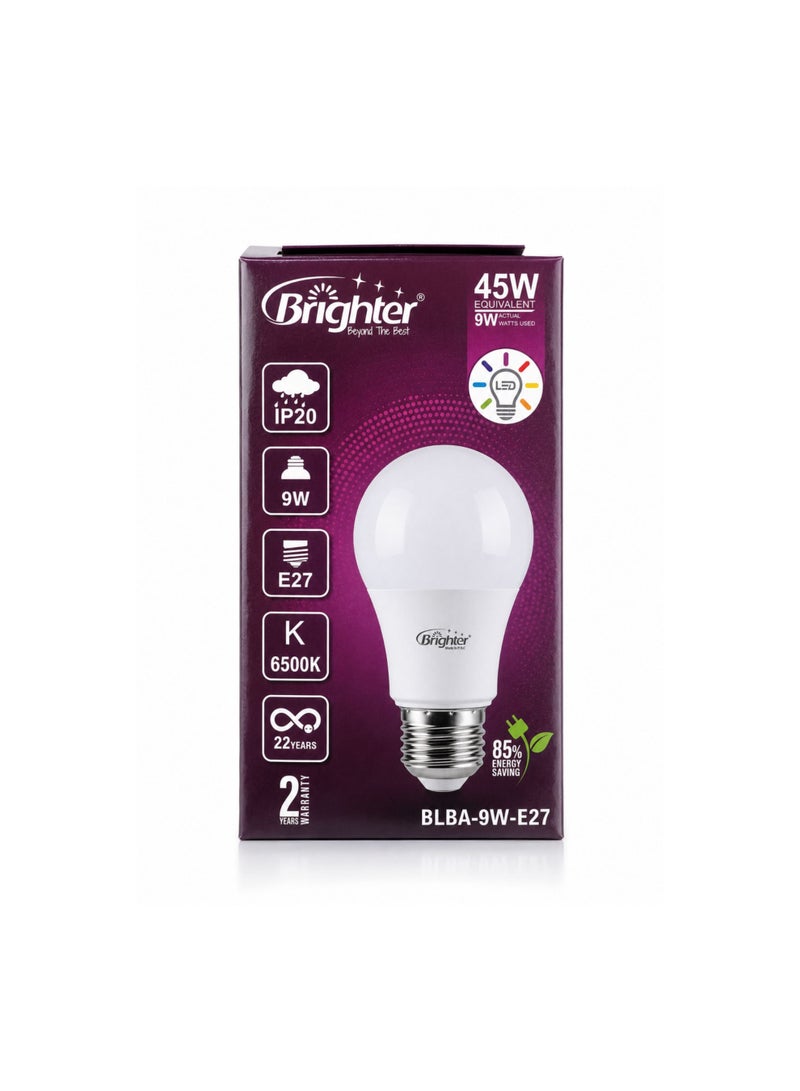 LED Light Bulbs 9W (45W Equivalent) E27 Screw Base, 6500K Cool Daylight White, IP20 Energy Saving LED Lamp, High Brightness, Long Life, 2-Year Warranty, Pack of 5 - Image 4