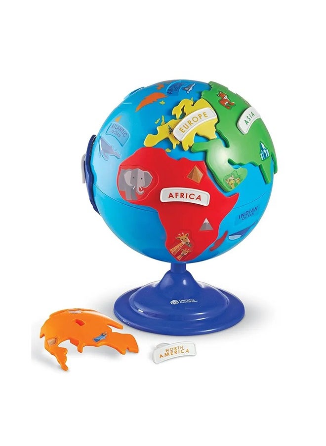 Learning Resources - Learning Resources Puzzle Globe Educational & Interactive Learning Map World Globe Kids Spinning Globe STEM Gifts 3 4 5 6 7 Year Old Kids Boys & Girls - Image 1