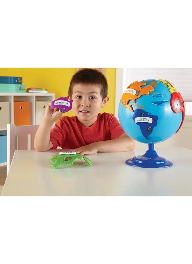 Learning Resources - Learning Resources Puzzle Globe Educational & Interactive Learning Map World Globe Kids Spinning Globe STEM Gifts 3 4 5 6 7 Year Old Kids Boys & Girls - Image 1