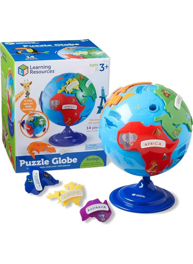 Learning Resources Puzzle Globe Educational & Interactive Learning Map World Globe Kids Spinning Globe Stem Gifts 3 4 5 6 7 Year Old Kids Boys & Girls  - Image 1