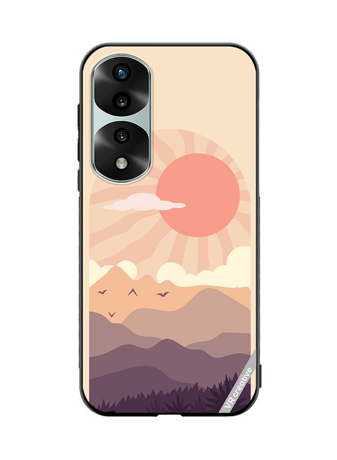 VR CREATIVE Protective Case Cover For Honor 70 Pro Abstract Landscape Design Multicolour - Image 1