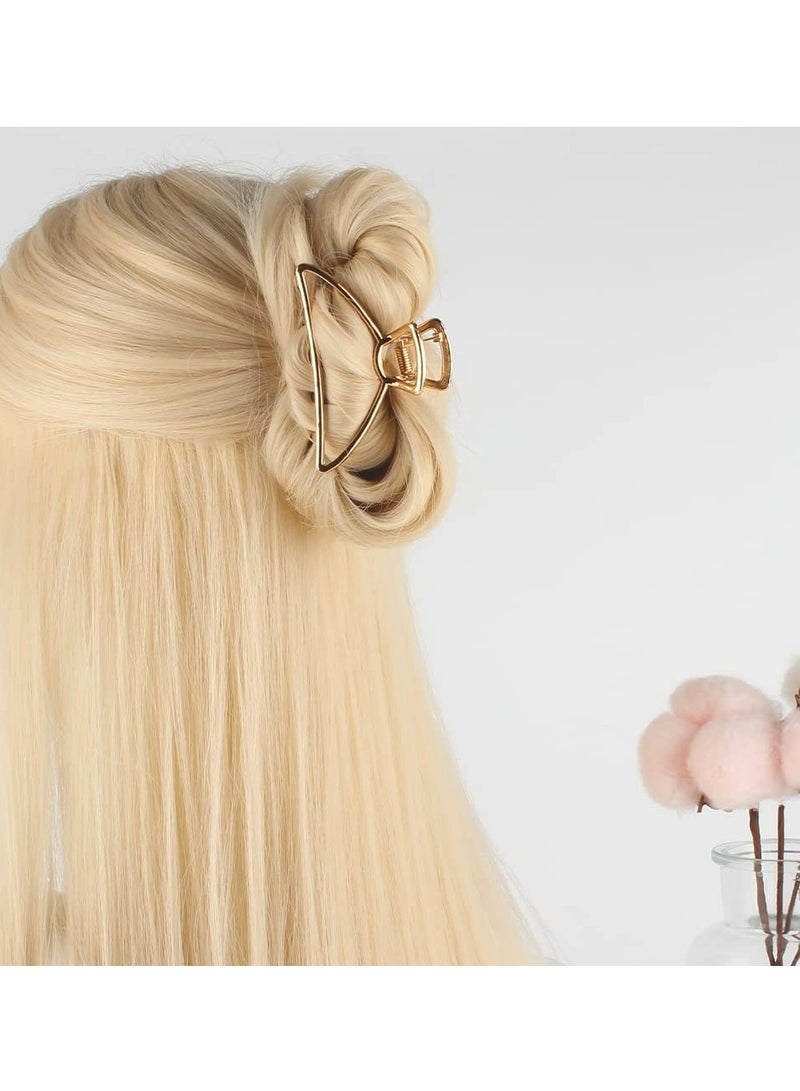 أوزيغالور مشابك شعر معدنية للنساء مشابك شعر بمشبك معدني للشعر المتوسط للشعر الكثيف 3 عبوات (فضي + ذهبي + ذهبي وردي) - Image 5