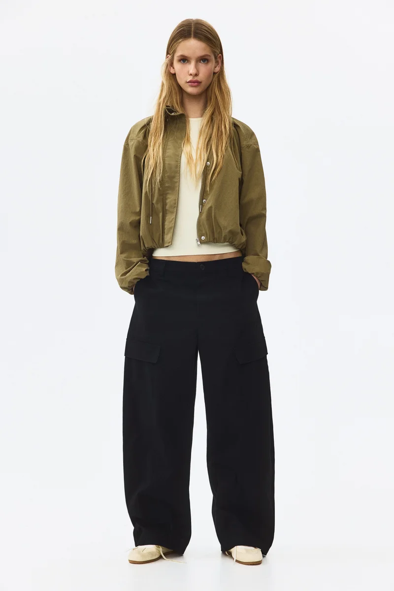 Barrel cargo trousers