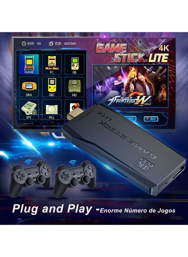 ELTRAZONE ELTERAZONE 4k smart video game tv stick,video game consoles,10,000 games 32/64gb retro classic gamin 2.4g wireless gamepads controller (64g,10000+ games) - Image 2