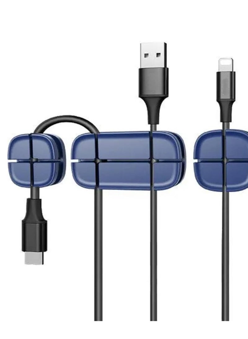 Earldom Wire Organizer, Cable Holder Clips, Power Cord Clips for USB Cable,  Cable Organizers for Car, Home, Office (5 Slots, 3 Slots) - Image 1