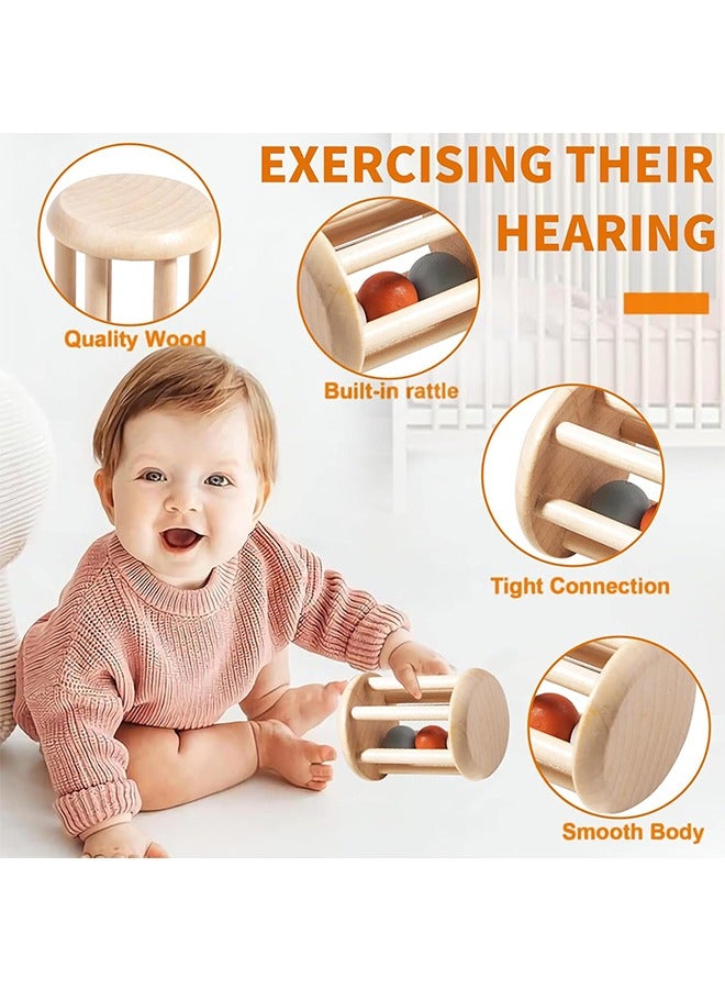 Children's Enlightenment Cage Bell Baby Hand-Grasping Training Bell Rattle Musical Instrument 5-Piece Set Early Childhood Education Soothing Bed Bell Wooden Educational Toy - Image 4