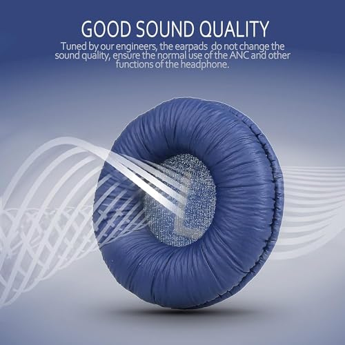 Street27® Earpad Cushion Compatible with JBL C300SI, T250SI, T450, T460BT, T600, T500BT, 520BT Headphones, Frog Leather & Soft Memory Foam 70mm Ear Pads Cushions (Blue) - Image 3