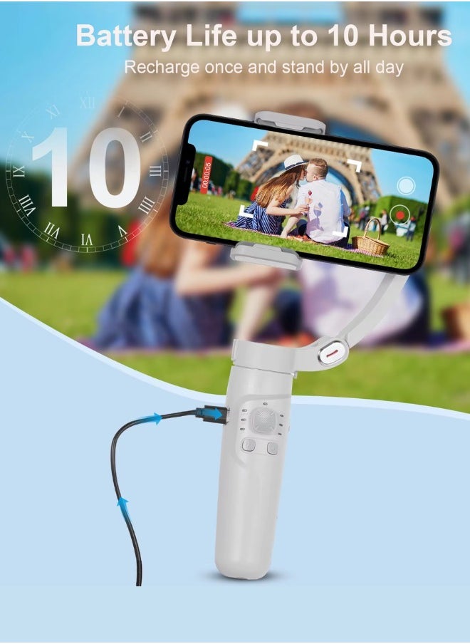 إلترازون - One Gimbal Stabilizer for Smartphone 3 Axis Foldable Pocket Handheld Gimbals Anti-Shake Face Tracking Bluetooth Control Selfie Stick Compatible with iPhone Android Tiktok YouTube Vlog Video - Image 1