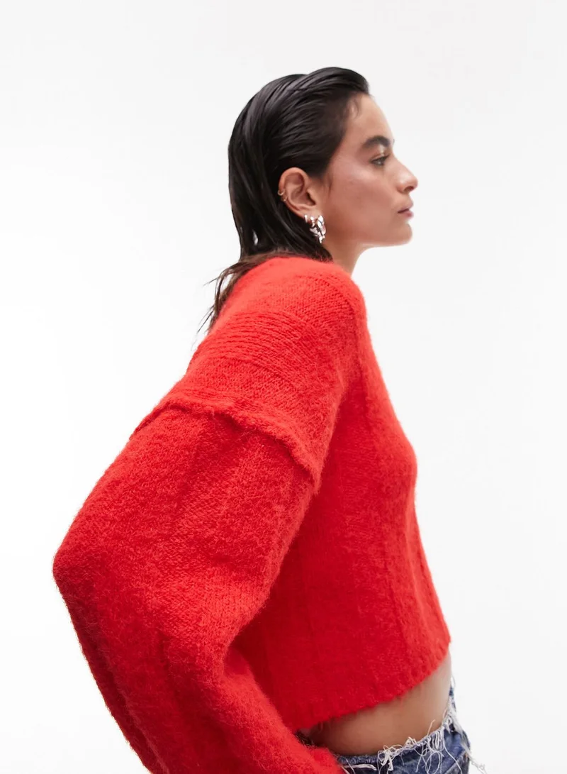 TOPSHOP Crew Neck Knitted Sweater