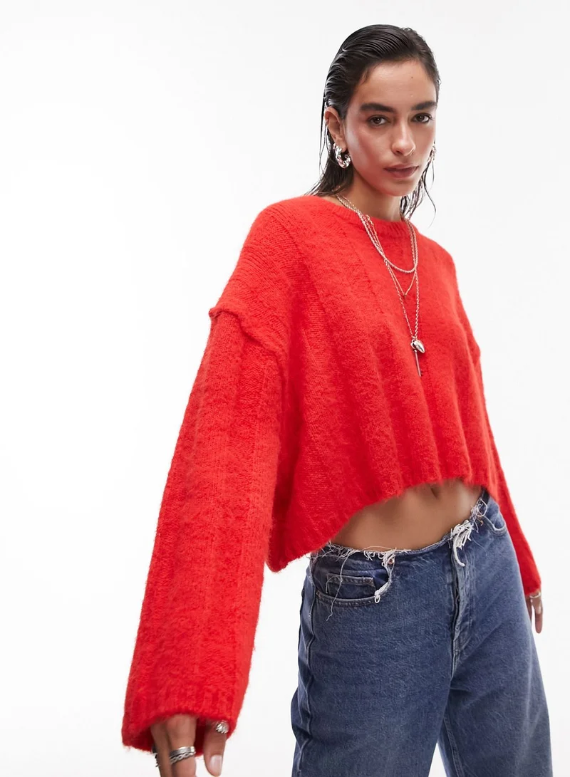 TOPSHOP Crew Neck Knitted Sweater