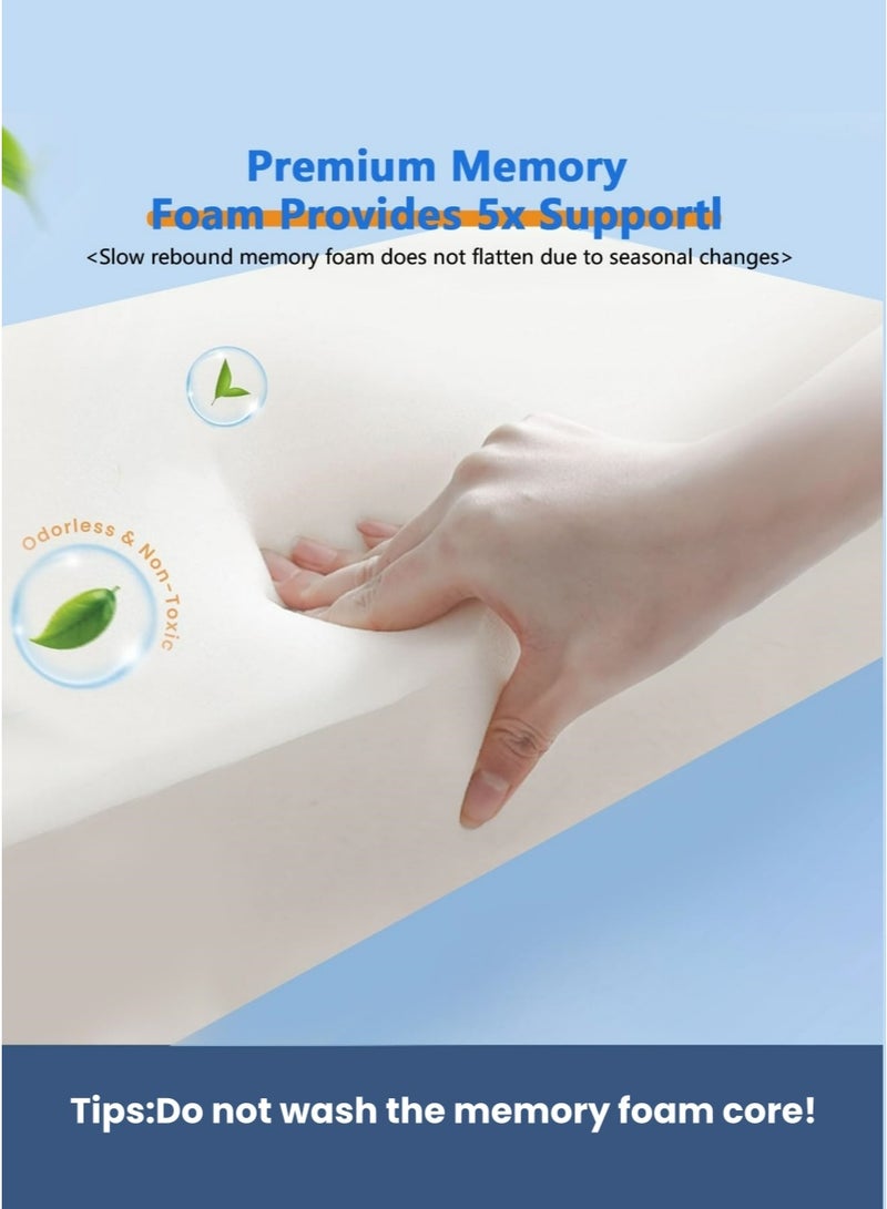 وسادة احتضان مقوسة من الإسفنج الذكي (Memory Foam) مخصصة للأزواج، وسادة نوم مقوسة مزودة بإسفنج ذكي بطيء الارتداد لدعم الذراع، وسادة مضادة لضغط اليد (للجانب الأيمن) - Image 5