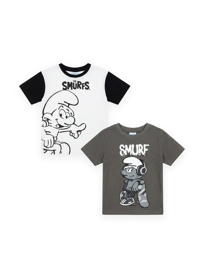 ترو كير Smurfs Toddler Boys Oversized Graphic T-Shirt (Pack of 2)