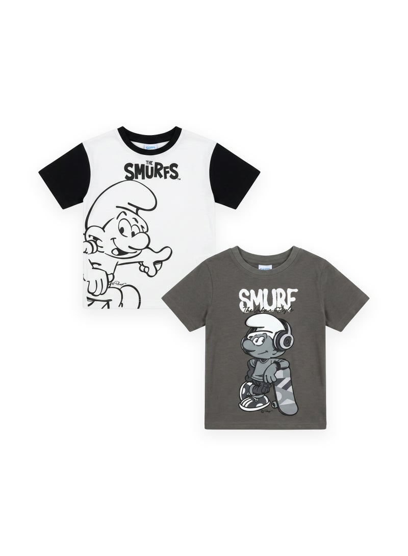 Trucare Smurfs Toddler Boys Oversized Graphic T-Shirt (Pack of 2) - Image 1