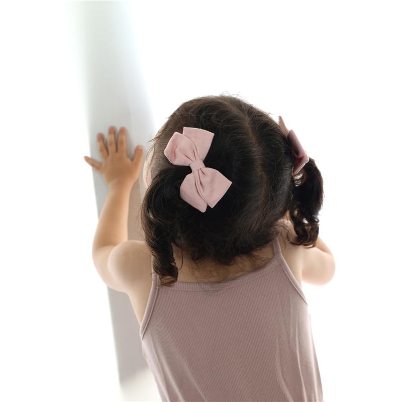 Sugarmelon 12 PCS Linen Bow Hair Clips for Baby Girls Toddler Kids Hair Bows Alligator Clips In Fringe Bangs Accessories (Assorted A) - Image 4