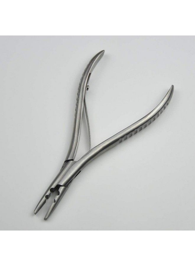 coloryoung Stainless Steel Silver Hair Extension Pliers With 2 Holes Multi Functional Hair Extension Tool For Hair Remove Micro Ring Loop - Image 3