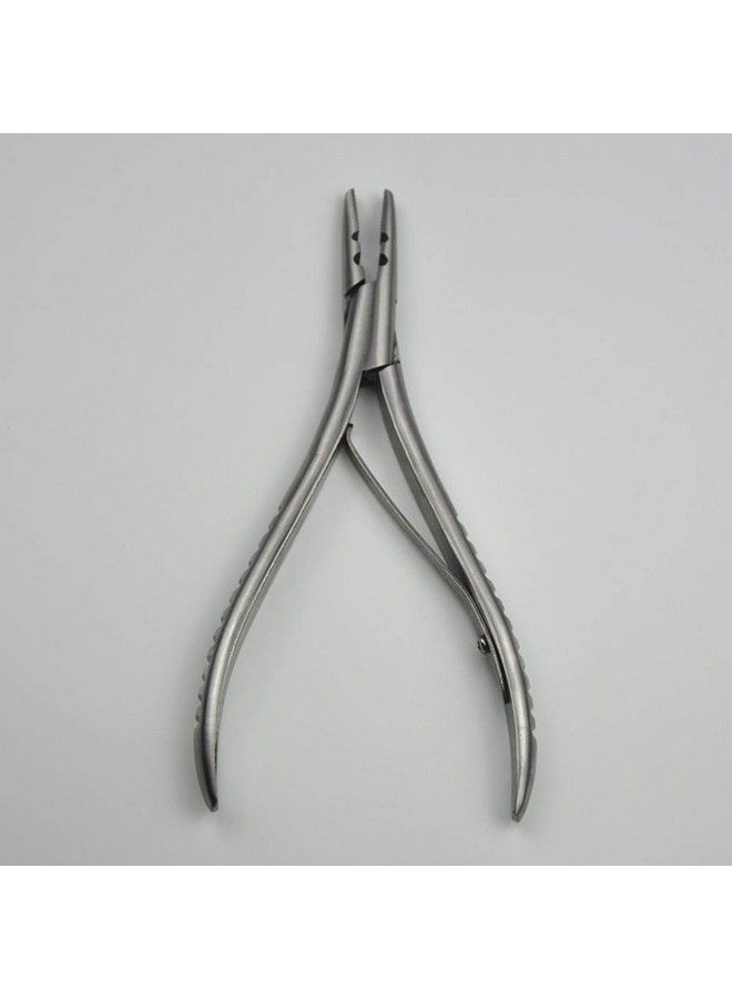 coloryoung Stainless Steel Silver Hair Extension Pliers With 2 Holes Multi Functional Hair Extension Tool For Hair Remove Micro Ring Loop - Image 4