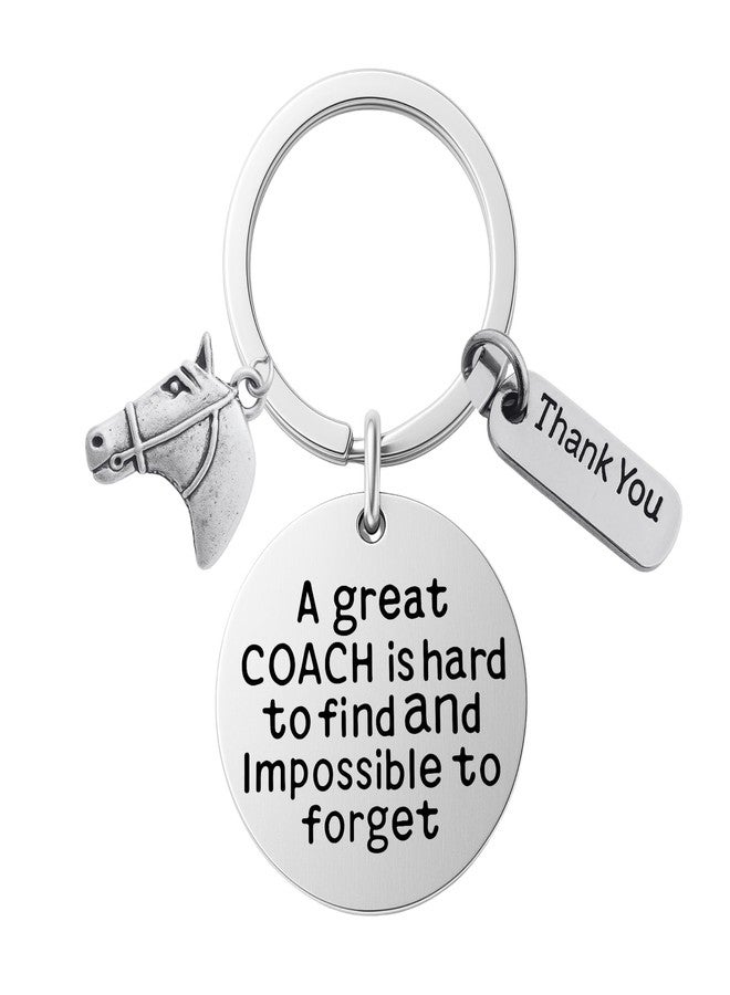 Infinity Collection Equestrian Great Coach is Hard to Find But Impossible to Forget Keychain, Gift for Horse Riding Instructors - Image 1