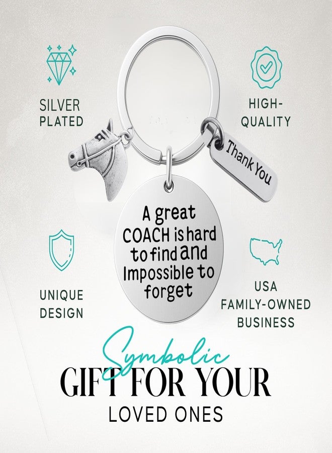 Infinity Collection Equestrian Great Coach is Hard to Find But Impossible to Forget Keychain, Gift for Horse Riding Instructors - Image 2