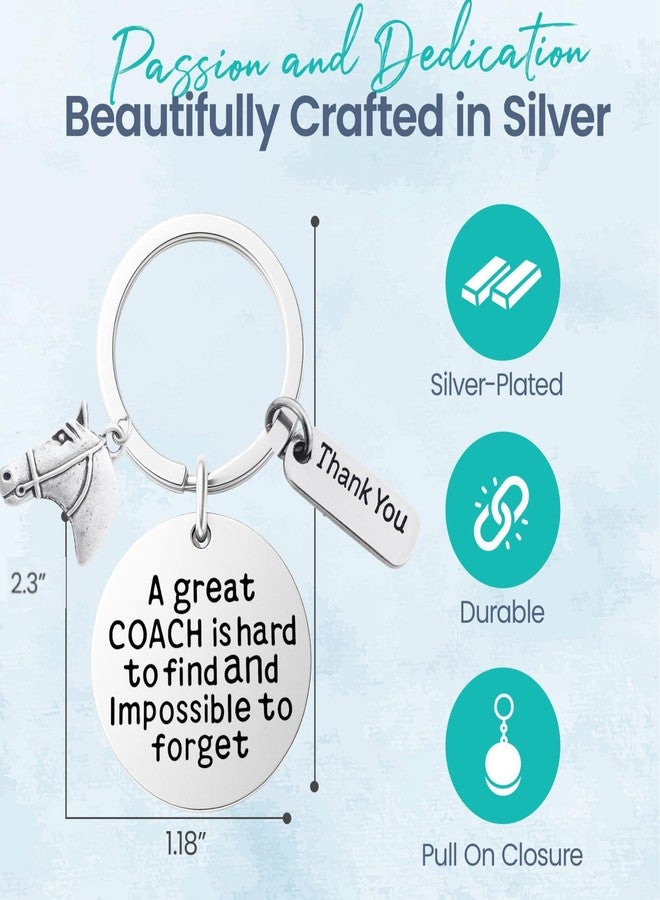 Infinity Collection Equestrian Great Coach is Hard to Find But Impossible to Forget Keychain, Gift for Horse Riding Instructors - Image 3
