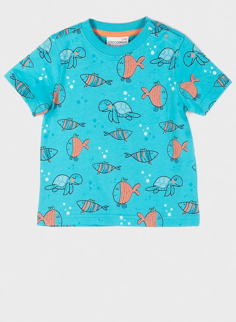 Coccodrillo  Infant Sea Creature Print T-Shirt