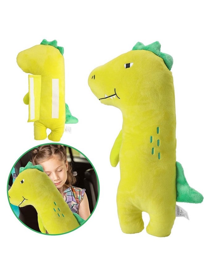 Resulzon Seat Belt Cover Pillow for Kids, Car Seatbelt Cushion Shoulder Neck Support Protector Pad, Soft Stuffed Plush Travel Vehicle Safety Belts Strap Pillow for Boys and Girls Headrest (Dinosaur) - Image 2