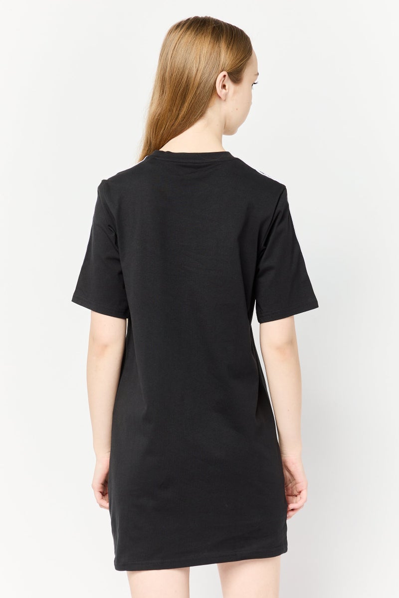 Adidas Women Sportswear Fit Short Sleeves Outdoor Shirt Dress, Black  - Image 3