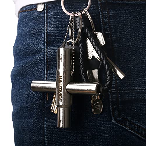 HAUTMEC 4 Way Sillcock Water Key，1/4", 9/32", 5/16", 11/32" Steel Multi-Function Utility Key for Sillcocks Faucets Valves Spigots PL0028 - Image 5