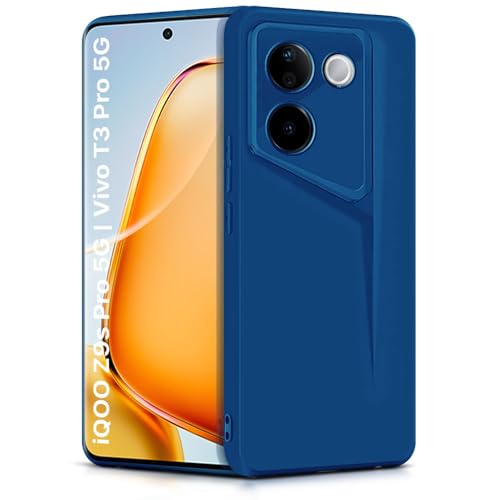 WOW IMAGINE Slim Back Cover for iQOO Z9s Pro 5G | Vivo T3 Pro 5G | Blade Series Ultra Thin Case with Lightweight Design | Camera Protection | Soft Matte Silicone Flexible Mobile Case - Blue - Image 1