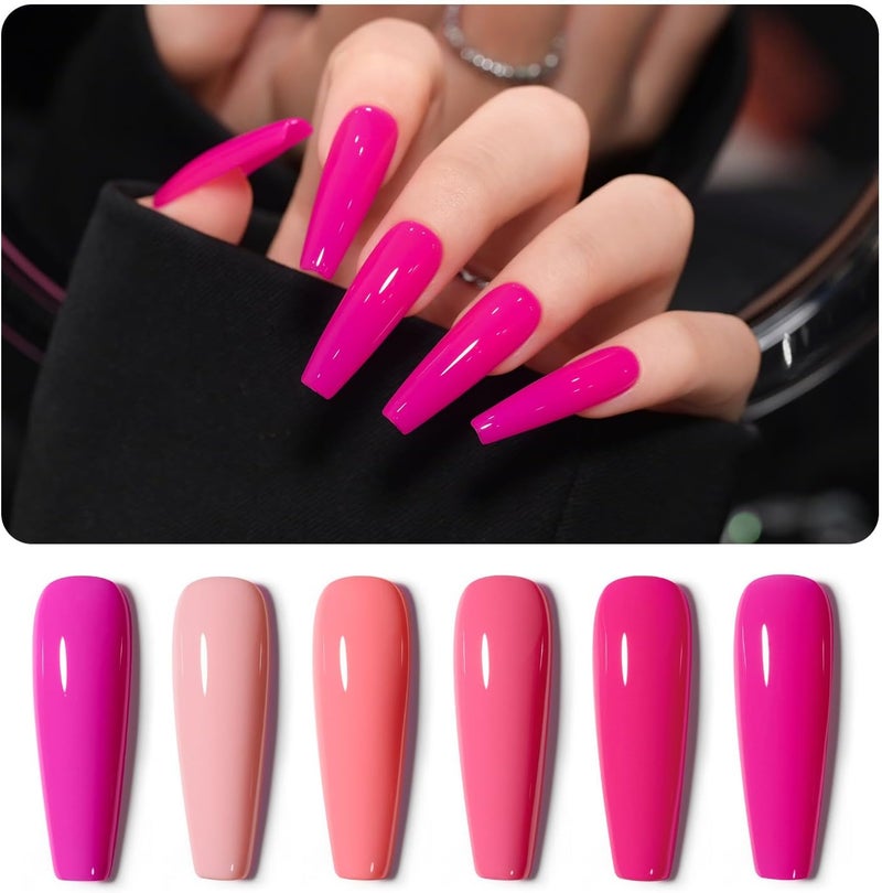 GAOY Neon Gel Nail Polish Set - Baby Pink - Image 1