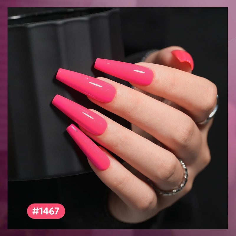 GAOY Neon Gel Nail Polish Set - Baby Pink - Image 4