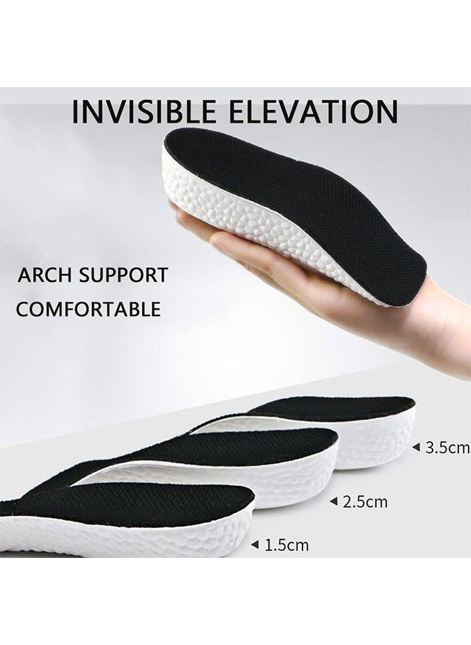 Generic - 1 Pair Invisible Height Increasing Insoles, 3.5cm/2.5cm Heel Lift Foot Pads for Men & Women, Breathable Shock Absorbing Sports Inserts - Image 1