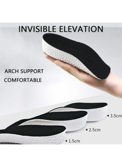 Generic 1 Pair Invisible Height Increasing Insoles, 3.5cm/2.5cm Heel Lift Foot Pads for Men & Women, Breathable Shock Absorbing Sports Inserts  - Image 2