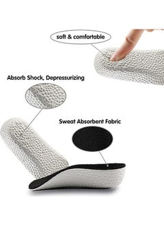 Generic 1 Pair Invisible Height Increasing Insoles, 3.5cm/2.5cm Heel Lift Foot Pads for Men & Women, Breathable Shock Absorbing Sports Inserts  - Image 3