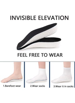 Generic 1 Pair Invisible Height Increasing Insoles, 3.5cm/2.5cm Heel Lift Foot Pads for Men & Women, Breathable Shock Absorbing Sports Inserts  - Image 5