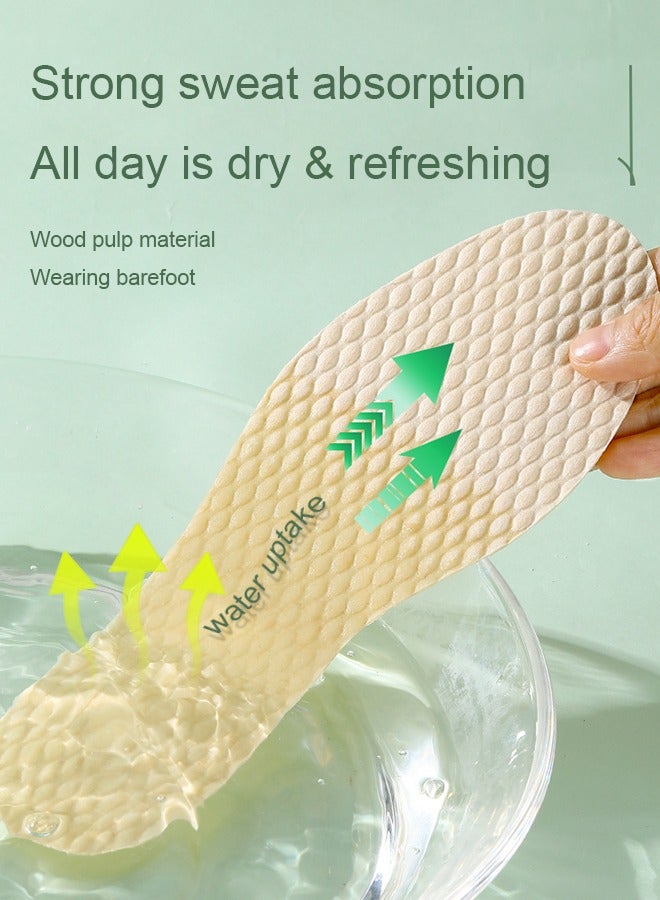 NIBEMINENT 40 زوج من النعال القابلة للتخلص منها، رقيقة وقابلة للاستبدال، بطانات أحذية للتنفس، للعرق والأنشطة الخارجية، بطانات أحذية للنساء والرجال، للمشي لمسافات طويلة، الجري، الأحذية الرياضية - Image 3