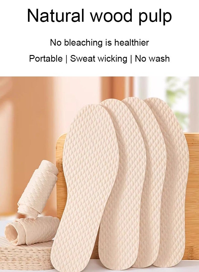 NIBEMINENT 40 زوج من النعال القابلة للتخلص منها، رقيقة وقابلة للاستبدال، بطانات أحذية للتنفس، للعرق والأنشطة الخارجية، بطانات أحذية للنساء والرجال، للمشي لمسافات طويلة، الجري، الأحذية الرياضية - Image 5