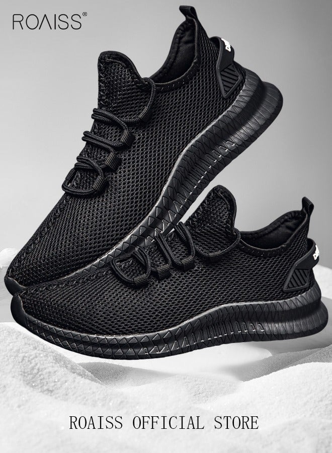 roaiss New Arrival Running Sports Shoes for Men Sneakers Mesh Breathable Footwear Classic Design Walking Shoes Casual Shoe Outdoor Non-Slip Camping Shoes Summer Colorblock Sneakers  - Image 1