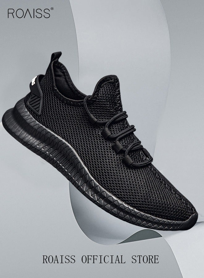 roaiss New Arrival Running Sports Shoes for Men Sneakers Mesh Breathable Footwear Classic Design Walking Shoes Casual Shoe Outdoor Non-Slip Camping Shoes Summer Colorblock Sneakers  - Image 5