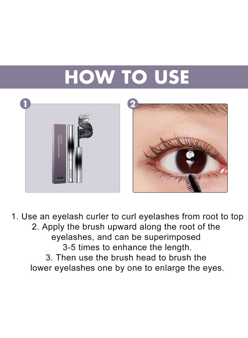 OUHOE Curl - enhancing mascara - Voluminous, curl - enhancing, waterproof, long, thick, curl - holding, non - smudging mascara - Image 4