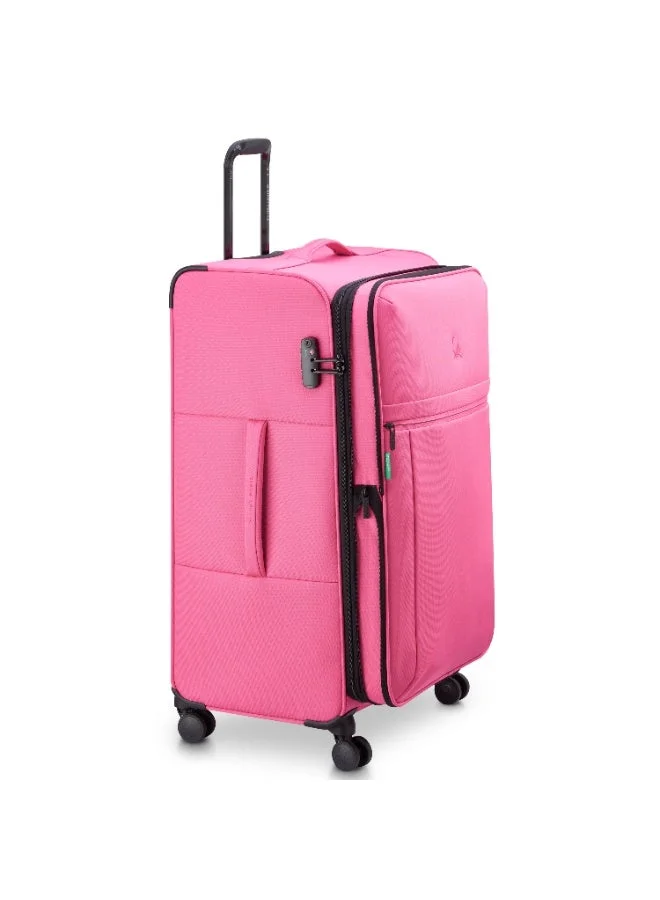 Delsey United Colors of Benetton By Delsey   69cm 4 Double Wheel  Expendable Trolley  Rose