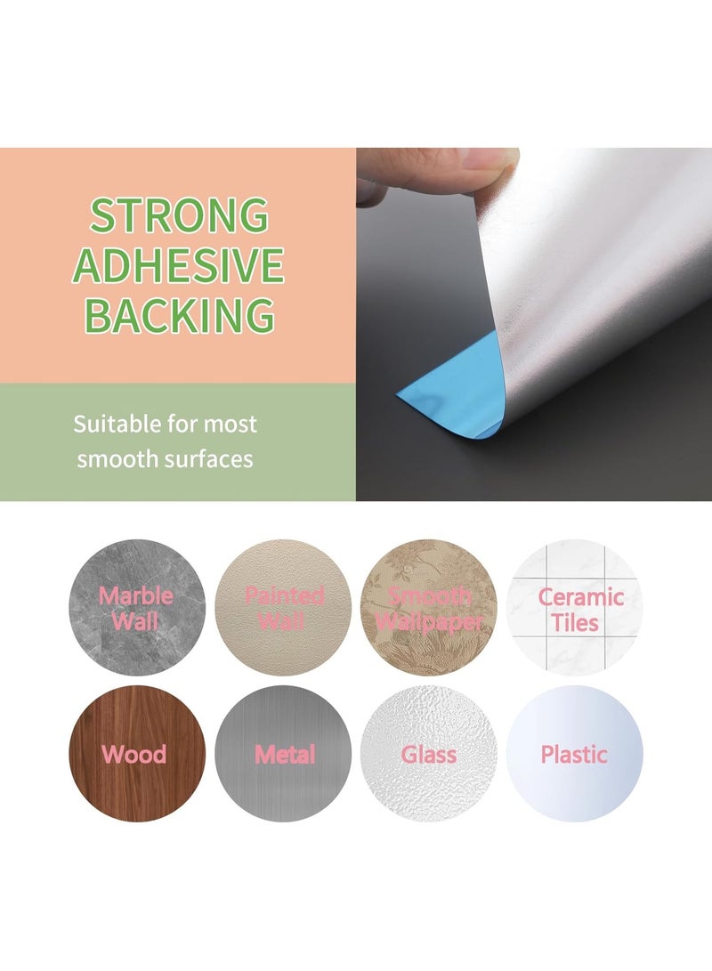 Acrylic Mirror Sheet 40x30cm, Full Length Wall Mirror Tiles, Flexible Plastic Shatterproof Self Adhesive Mirrors for Home Gym, Bathroom, Bedroom, Door & Closet Decoration, Non Glass Safety Plexiglass Mirrors - Image 3