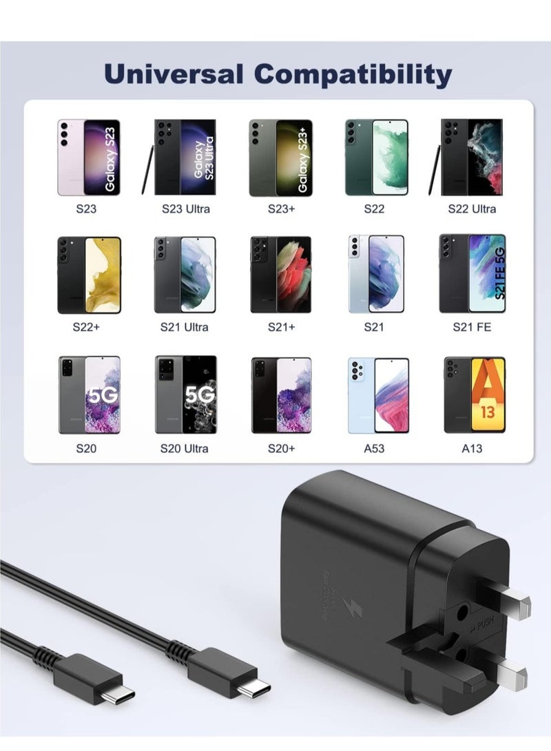 ELTRAZONE compatible 25W PD Fast Charger Adapter, USB C Plug and Cable for Samsung Galaxy S21, S21 FE, S21 Ultra, S22, S23, S23+, S20, Z Flip 4, Z Fold 4, A13, A33, A53 - Image 5