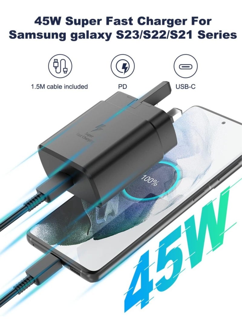 ELTRAZONE compatible 25W PD Fast Charger Adapter, USB C Plug and Cable for Samsung Galaxy S21, S21 FE, S21 Ultra, S22, S23, S23+, S20, Z Flip 4, Z Fold 4, A13, A33, A53 - Image 2